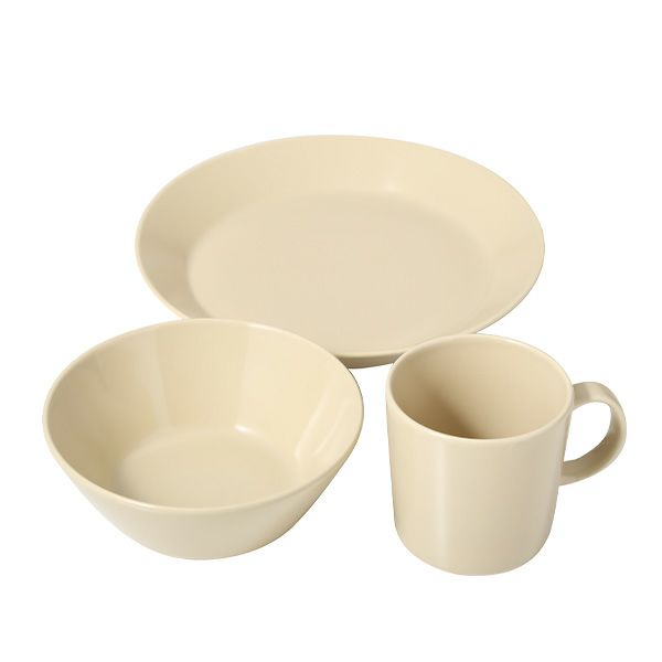 イッタラ（iittala） ティーマ マグカップ＆プレート21cm＆ボウル15cm リネン 3点セット