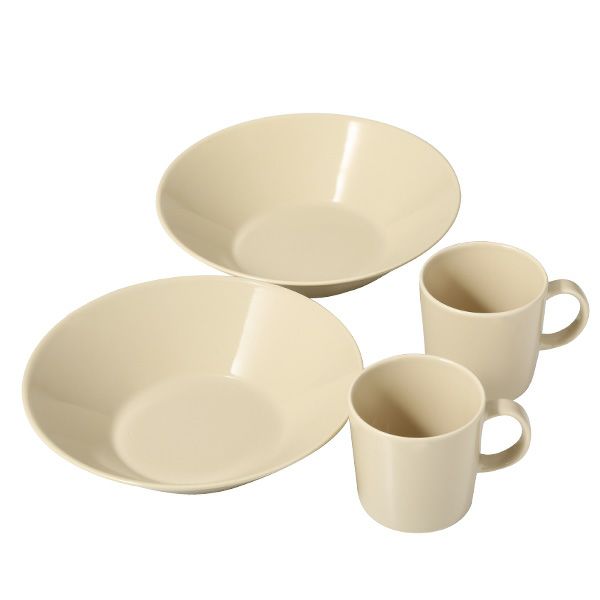 イッタラ（iittala） ティーマ 2人用 マグカップ＆ボウル21cm リネン 4点セット