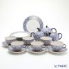 ロシア食器 インペリアル・ポーセリン コバルトネット 23ピースセット