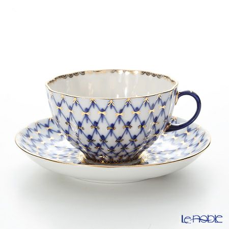 ロシア食器 インペリアル・ポーセリン コバルトネット スターターセット（ティー）