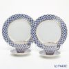 ロシア食器 インペリアル・ポーセリン コバルトネット トリオセット（コーヒー） ペア