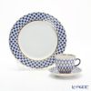 ロシア食器 インペリアル・ポーセリン コバルトネット トリオセット（コーヒー）
