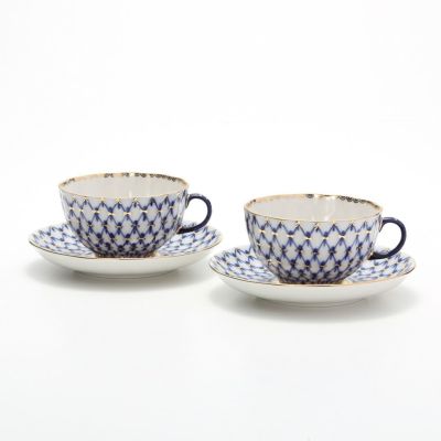 ロシア食器 インペリアル・ポーセリン コバルトネット ティーカップ