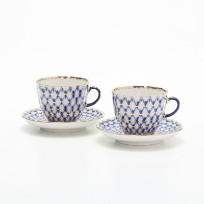 ロシア食器 インペリアル・ポーセリン コバルトネット コーヒーカップ