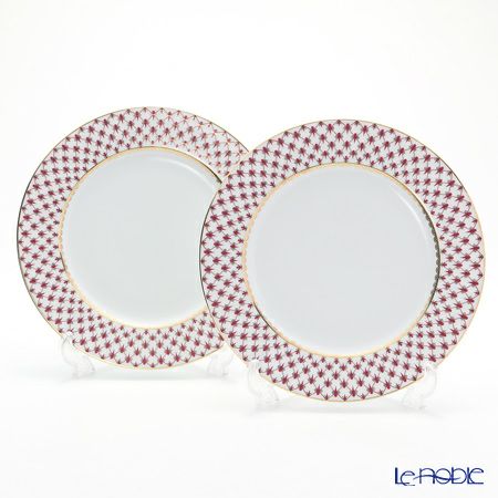 ロシア食器 インペリアル・ポーセリン ブルース（ピンクネット） プレート 27cm ペア
