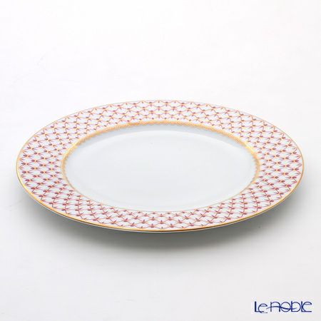 ロシア食器 インペリアル・ポーセリン ブルース（ピンクネット） プレート 27cm ペア