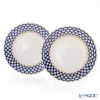 ロシア食器 インペリアル・ポーセリン コバルトネット プレート 18cm ペア