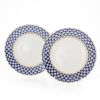 ロシア食器 インペリアル・ポーセリン コバルトネット プレート 18cm ペア