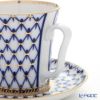 ロシア食器 インペリアル・ポーセリン コバルトネット マグ＆ソーサーセット 360ml ペア