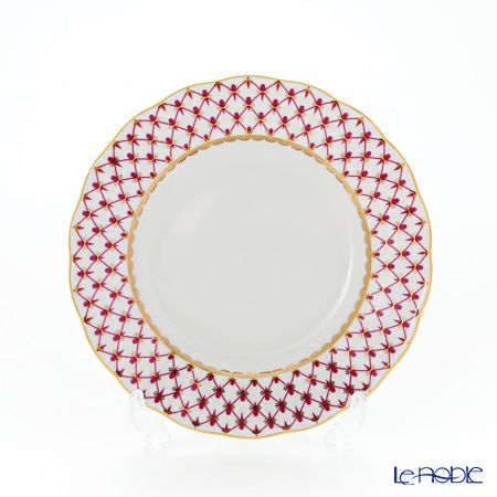 ロシア食器 インペリアル・ポーセリン ブルース（ピンクネット） プレート 18cm ペア