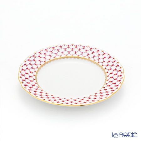 ロシア食器 インペリアル・ポーセリン ブルース（ピンクネット） プレート 18cm ペア