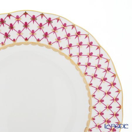 ロシア食器 インペリアル・ポーセリン ブルース（ピンクネット） プレート 18cm ペア
