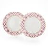ロシア食器 インペリアル・ポーセリン ブルース（ピンクネット） プレート 18cm ペア