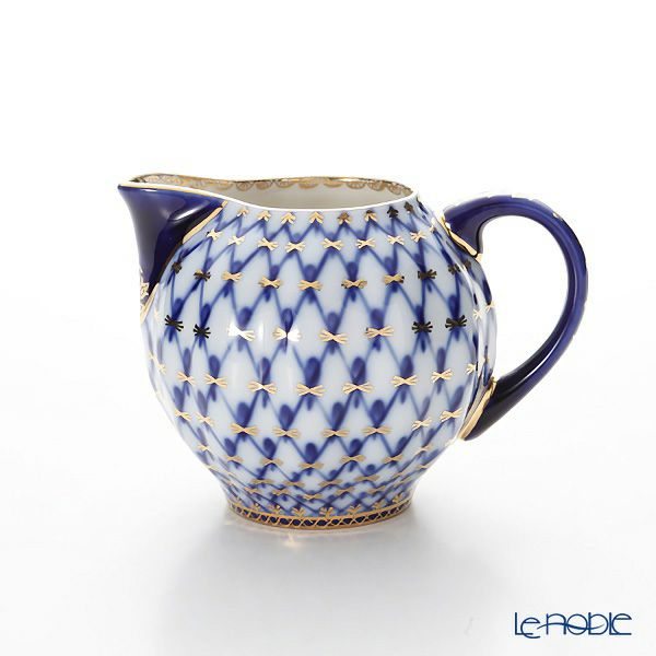 ロシア食器 インペリアル・ポーセリン コバルトネット ティー7点セット