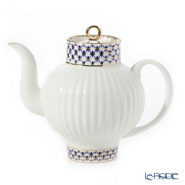 ロシア食器 インペリアル・ポーセリン コバルトネット 6人用セット（ウエイブ）