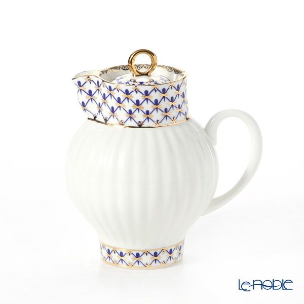 ロシア食器 インペリアル・ポーセリン コバルトネット 6人用セット（ウエイブ）