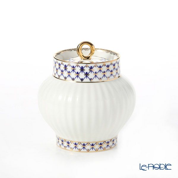 ロシア食器 インペリアル・ポーセリン コバルトネット 6人用セット（ウエイブ）