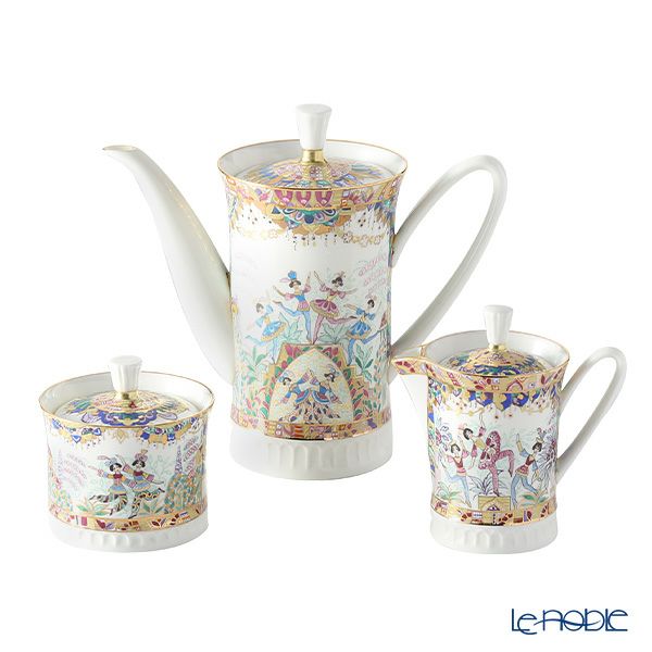 ロシア食器 インペリアル・ポーセリン ロシアンバレエ ポット 3点セット