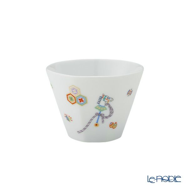 香蘭社 節句文 春駒＆鯛車 カップ130ml＆ソーサー13cm ピンク＆グリーン ペア