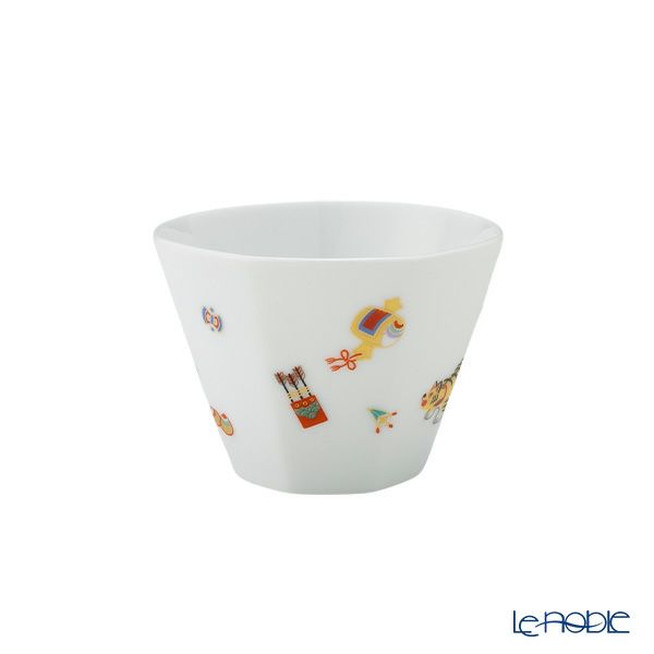 香蘭社 節句文 春駒＆鯛車 カップ130ml＆ソーサー13cm ピンク＆グリーン ペア