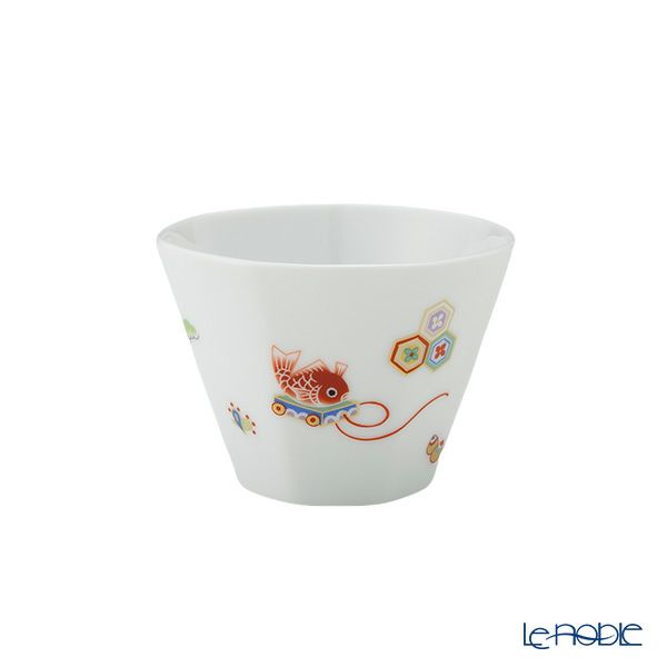 香蘭社 節句文 春駒＆鯛車 カップ130ml＆ソーサー13cm ピンク＆グリーン ペア