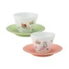 香蘭社 節句文 春駒＆鯛車 カップ130ml＆ソーサー13cm ピンク＆グリーン ペア