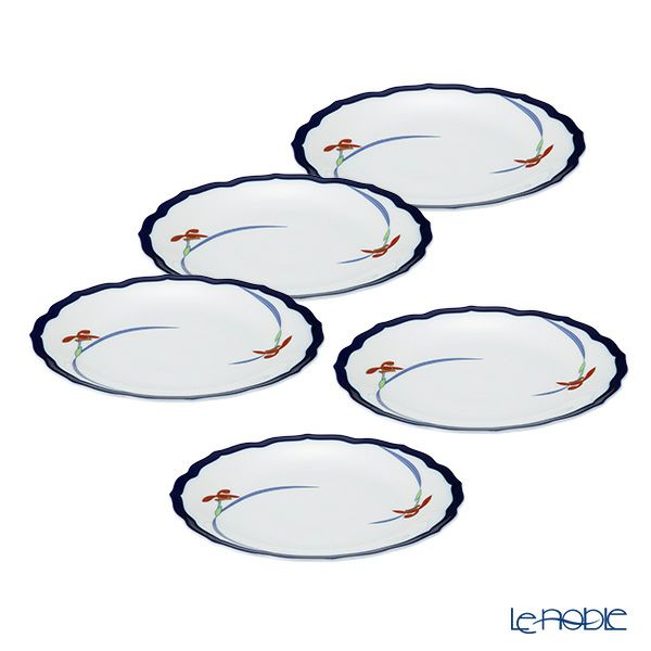 香蘭社 オーキッドレース ケーキ皿 19.5cm 5枚セット