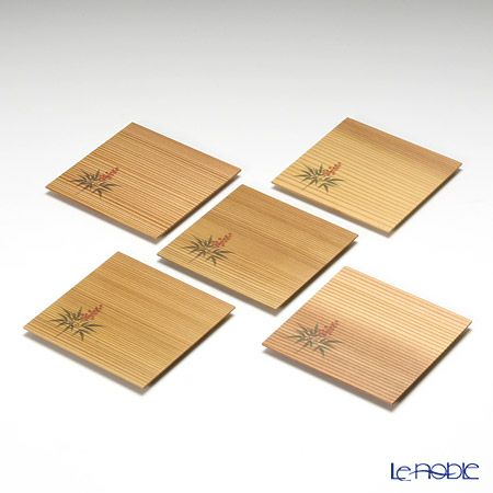 高野竹工 杉小皿 南天 5枚セット 038-01