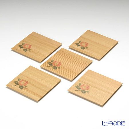 高野竹工 杉小皿 椿 5枚セット 075-02