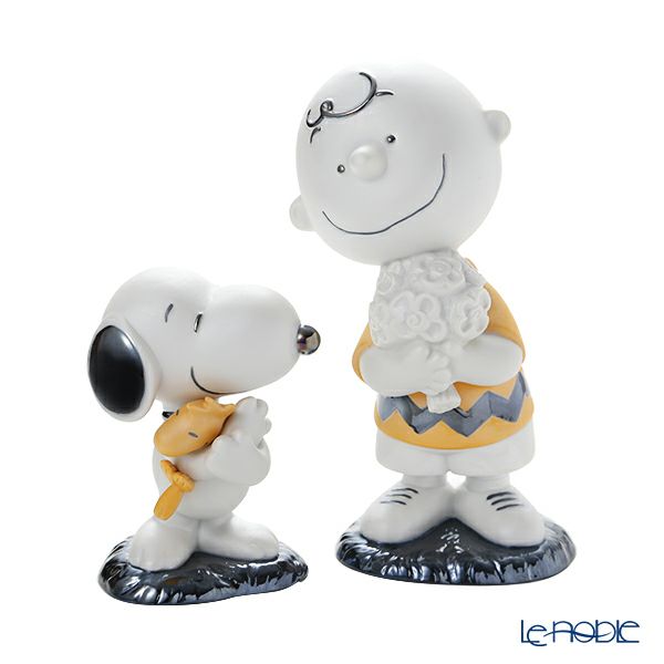 リヤドロ ピーナッツ -PEANUTS- コミック生誕70周年記念 スヌーピー ＆ チャーリーブラウン セット 艶消しマット仕上げ