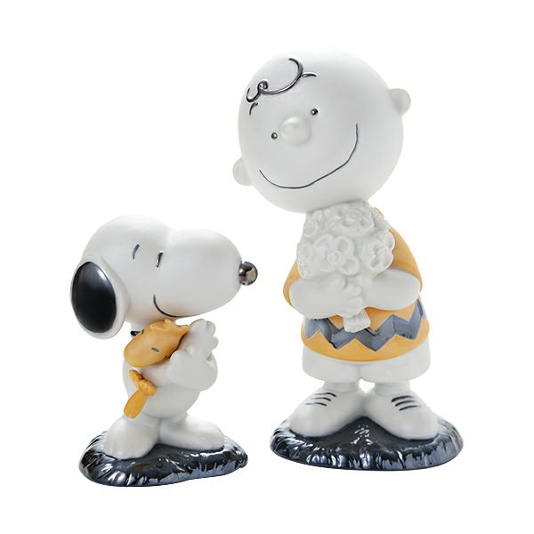リヤドロ ピーナッツ -PEANUTS- コミック生誕70周年記念 スヌーピー ＆ チャーリーブラウン セット 艶消しマット仕上げ
