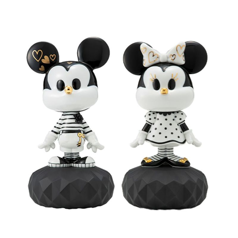 リヤドロ ミッキーマウス ＆ ミニーマウス（Black ＆White） ペア 09601 ＆ 09707