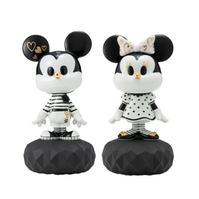 リヤドロ ミッキーマウス ＆ ミニーマウス（Black ＆White） ペア