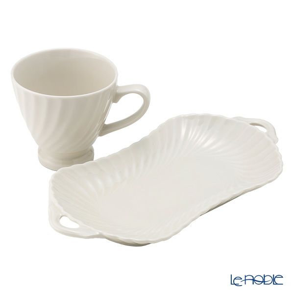 マルミツポテリ スタジオエム トゥインクル マグカップ＆プレート 2点セット アイボリー