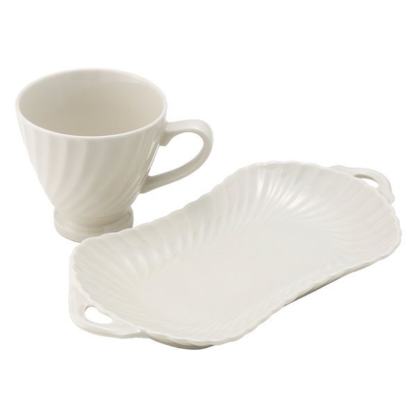 マルミツポテリ スタジオエム トゥインクル マグカップ＆プレート 2点セット アイボリー