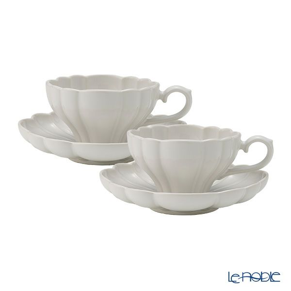 マルミツポテリ スタジオエム ルブケ カップ＆ソーサー 190ml ホワイト ペア