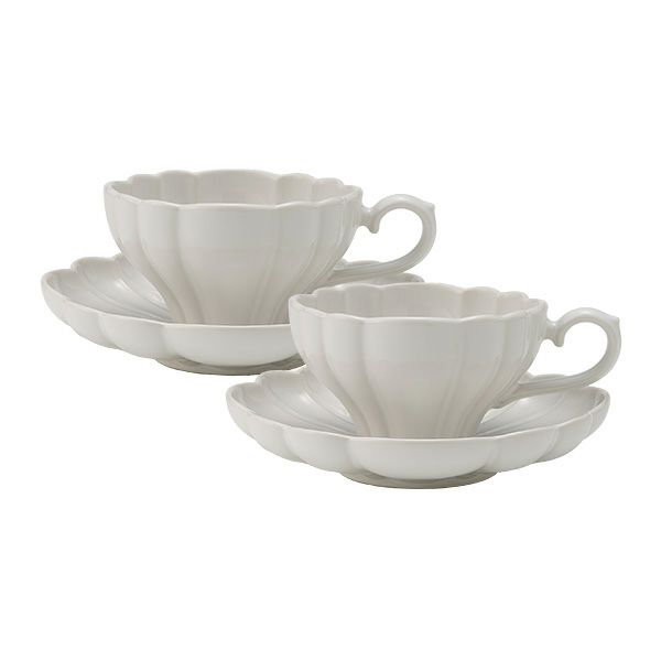 マルミツポテリ スタジオエム ルブケ カップ＆ソーサー 190ml ホワイト ペア