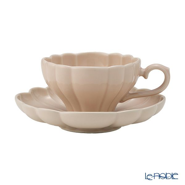 マルミツポテリ スタジオエム ルブケ カップ＆ソーサー 190ml ペールグリーン＆ペールピンク ペア