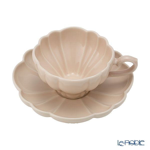 マルミツポテリ スタジオエム ルブケ カップ＆ソーサー 190ml ペールグリーン＆ペールピンク ペア