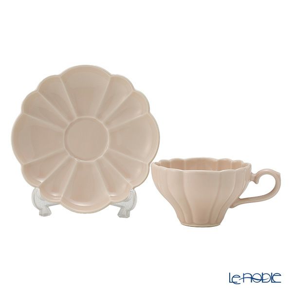 マルミツポテリ スタジオエム ルブケ カップ＆ソーサー 190ml ペールグリーン＆ペールピンク ペア