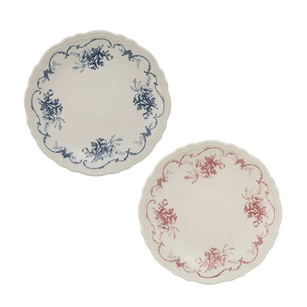 マルミツポテリ スタジオエム モマン プレート 17cm ロゼ＆ブルー ペア
