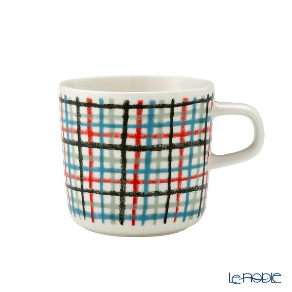 マリメッコ（marimekko） Urdimbre ウルディンブレ／縦糸 コーヒーカップ 200ml ＆ プレート15.5×12.5cm セット