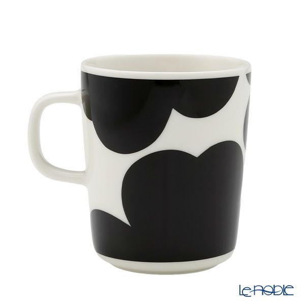 マリメッコ（marimekko） Unikko ウニッコ／けしの花 60thアニバーサリーコレクション マグカップ 250ml ペア ブラック×ホワイト 柄違い
