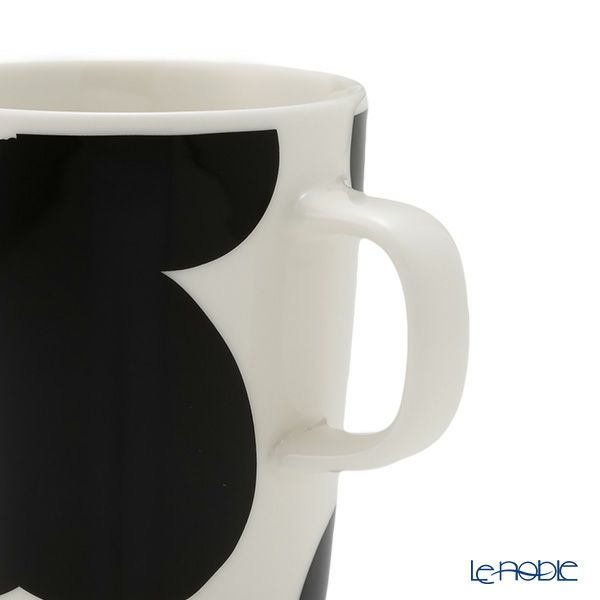 マリメッコ（marimekko） Unikko ウニッコ／けしの花 60thアニバーサリーコレクション マグカップ 250ml ペア ブラック×ホワイト 柄違い