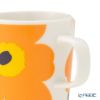 マリメッコ（marimekko） Unikko ウニッコ／けしの花 60thアニバーサリーコレクション マグカップ ホワイト×オレンジ×イエロー 250ml 柄違い ペア