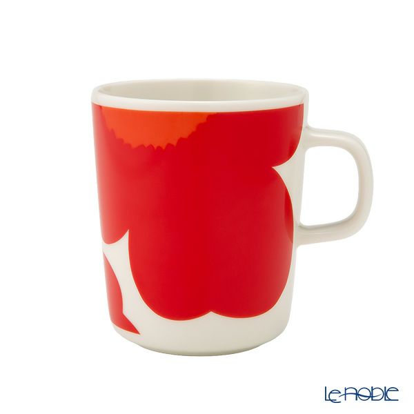 マリメッコ（marimekko） Unikko ウニッコ／けしの花 60thアニバーサリーコレクション マグカップ ホワイト×レッド 250ml 柄違い ペア