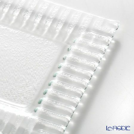 モダンボヘミア クビス 長方形プレート 21.3×12.8cm エクストラクリア ペア