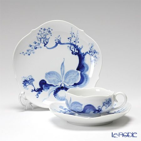 マイセン（Meissen） ブルーオーキッド トリオセット