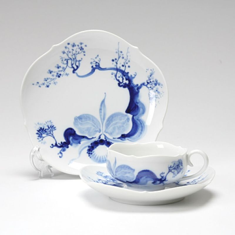 マイセン（Meissen） ブルーオーキッド トリオセット