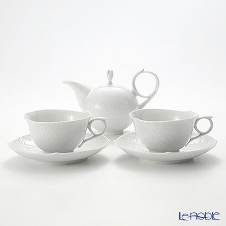 マイセン（Meissen） 波の戯れホワイト 2人用 ティーセット